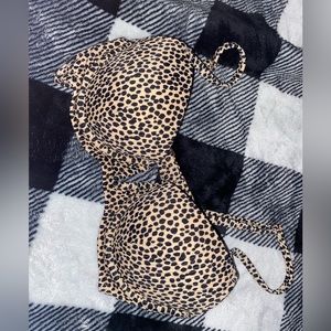 cheetah print swim top